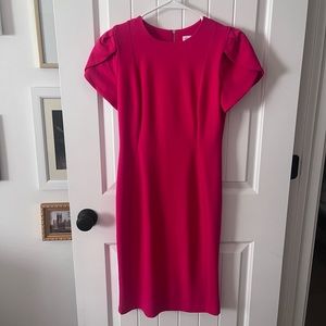 Tulip-Sleeve Sheath Dress